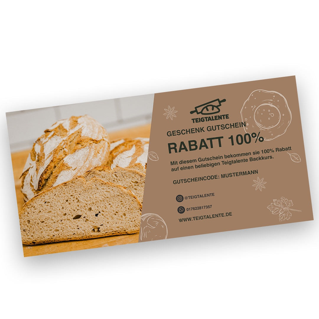 Teigtalente-Gutschein Brotbackkurs